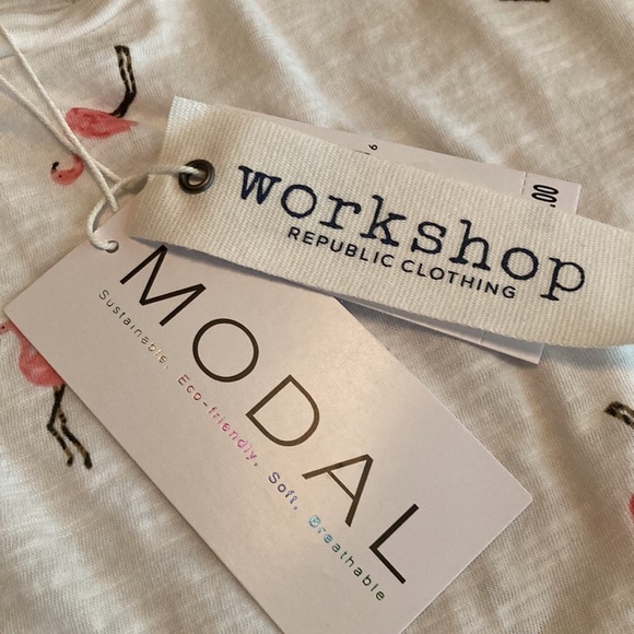 🌸NWT WORKSHOP REPUBLIC Clothing Flamingo Top - size womens Small - Picture 9 of 12